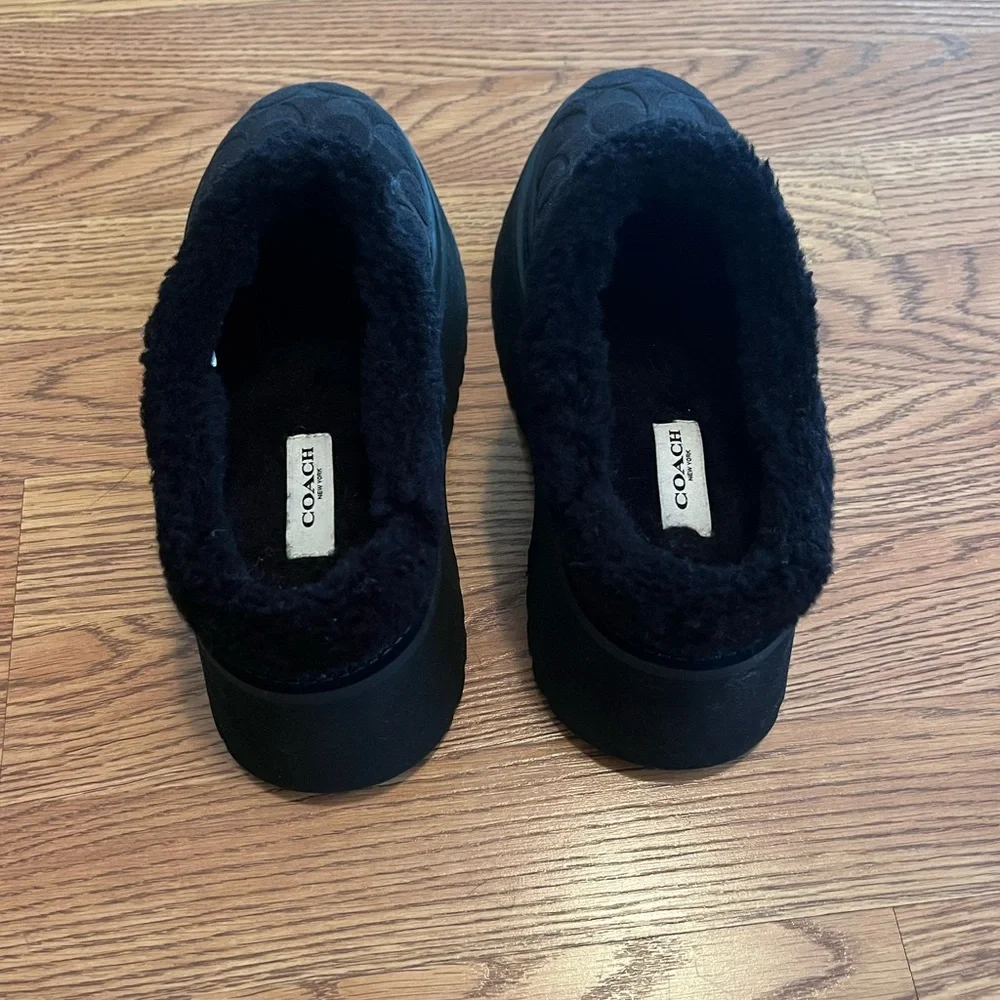 Black COACH Cecelia clogs - Picture 7 of 9